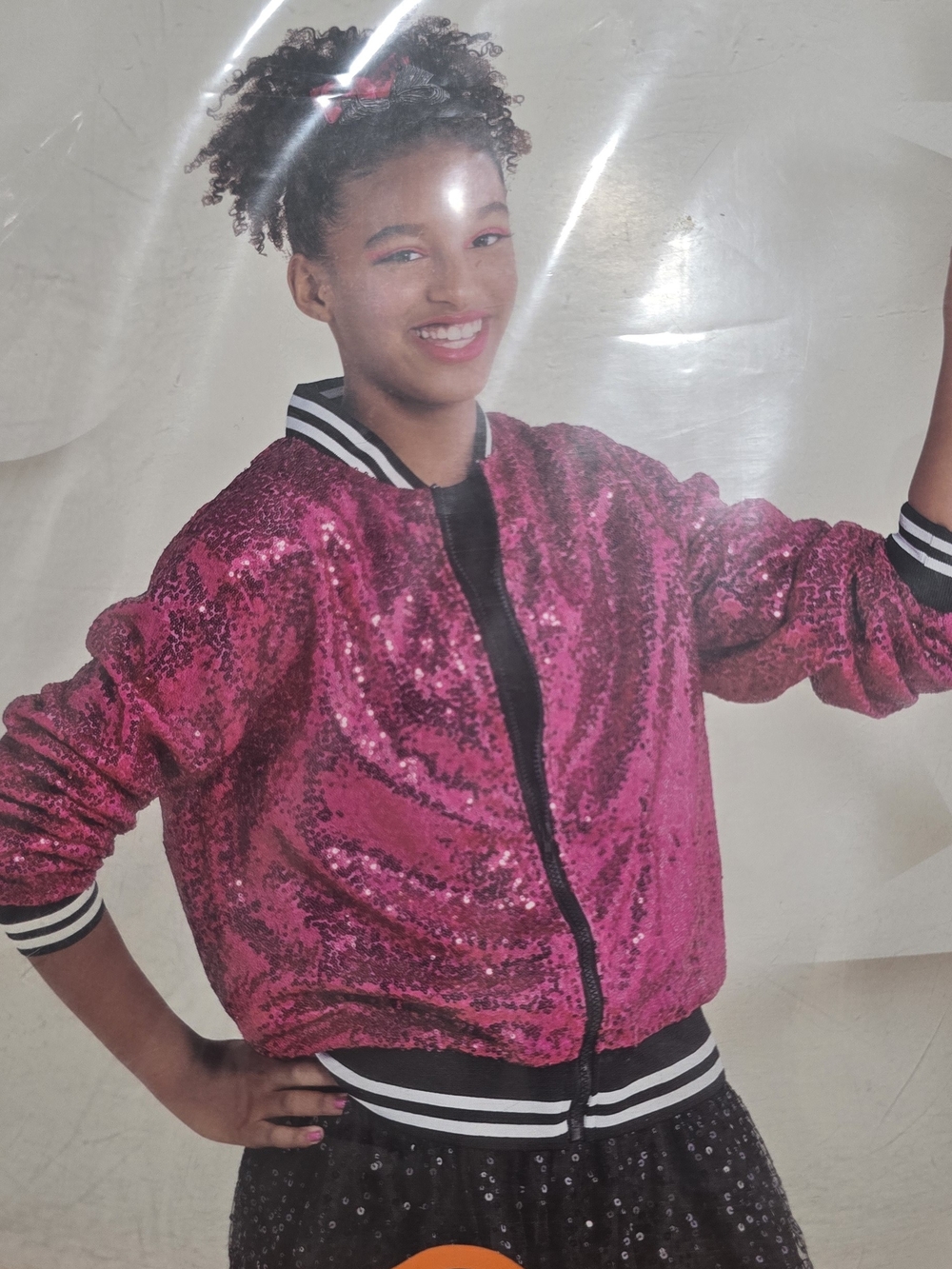 Sequin Jacket - Hot Pink Adults OSFM